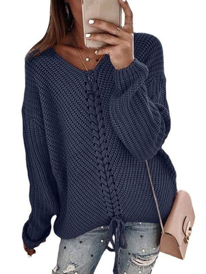 Knitted Sweater For Fashion in winter for Women SWE210126013SGre S / Navy Blue