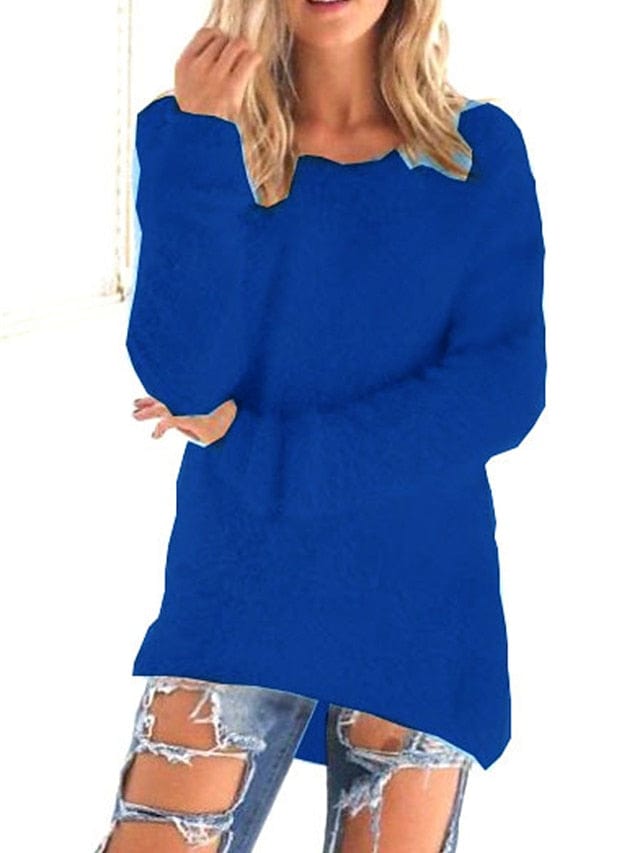 Lake Blue Ribbed Knit Fluffy Fleece Sweater