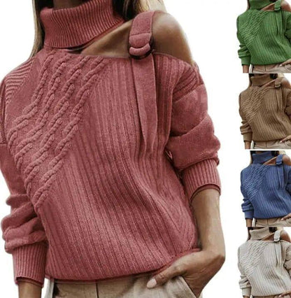 Sweater autumn and winter solid color sweater-1