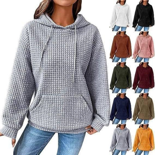 Women's Loose Casual Solid Color Long-sleeved Sweater-1