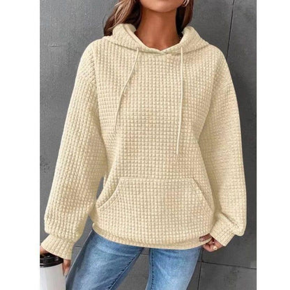 Women's Loose Casual Solid Color Long-sleeved Sweater-Blue-9