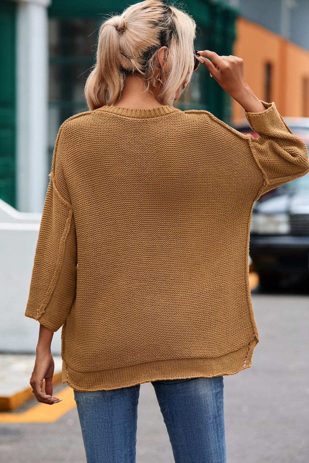 Round Neck Long Sleeve Sweater