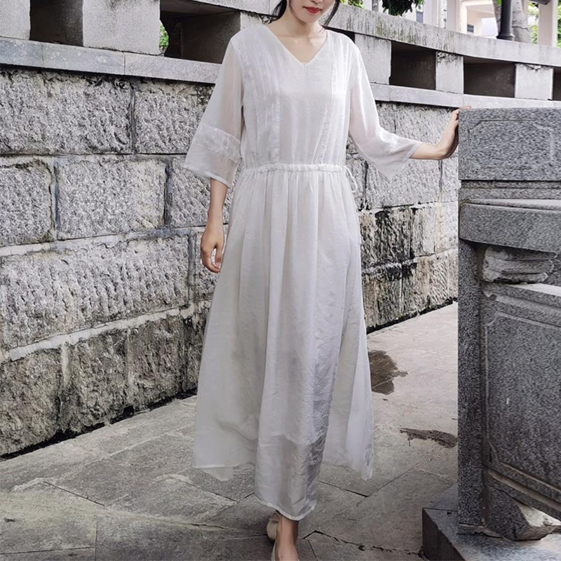 Smooth Cotton Vintage Casual Spring Summer Dress