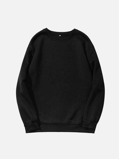 Hoodies - Solid Drop Shoulder Sweatshirt - MsDressly