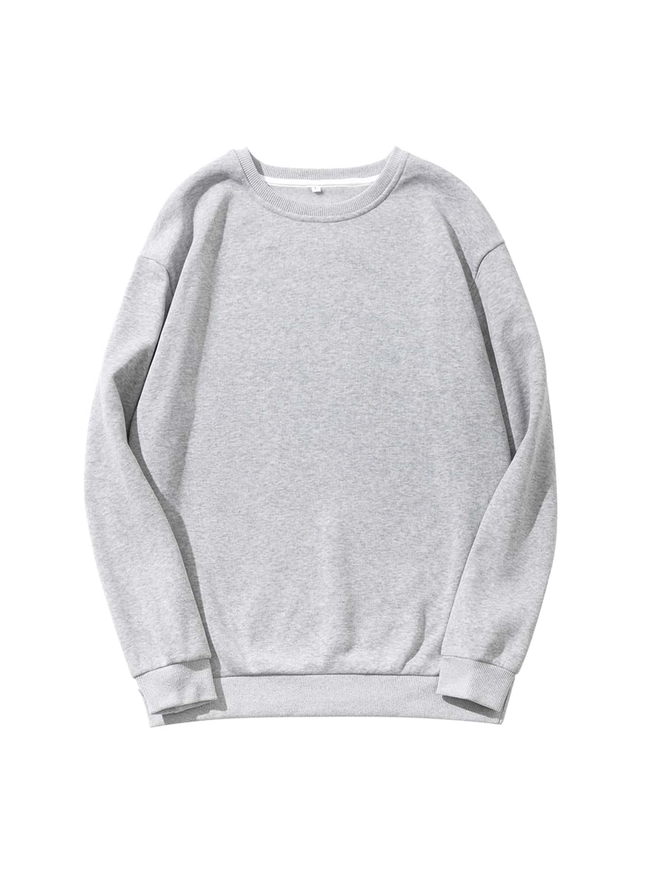 Hoodies - Solid Drop Shoulder Sweatshirt - MsDressly