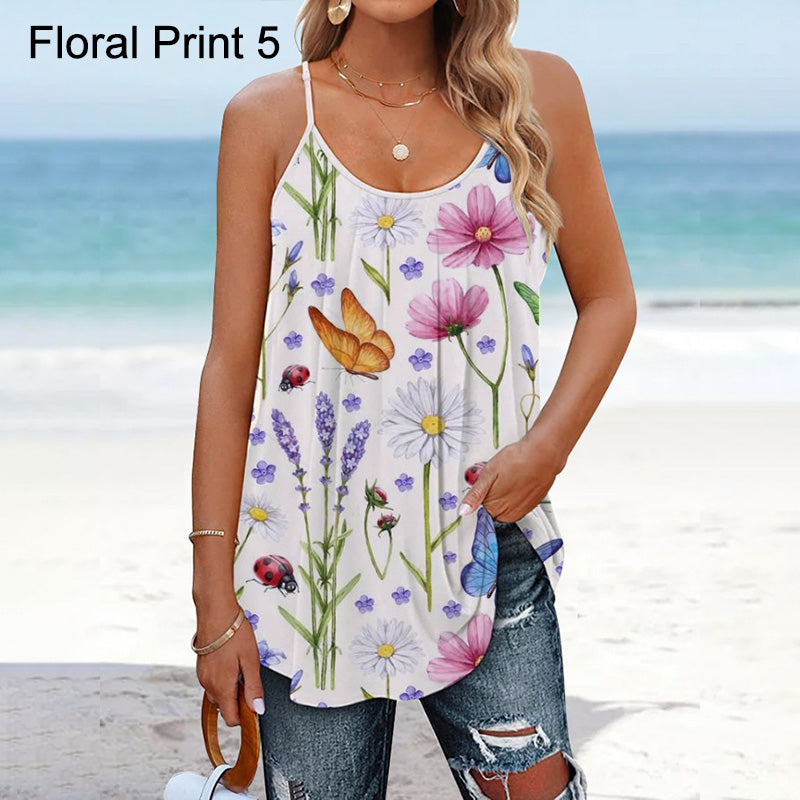 Janice| Damen Casual Rundhalsausschnitt Floral Top