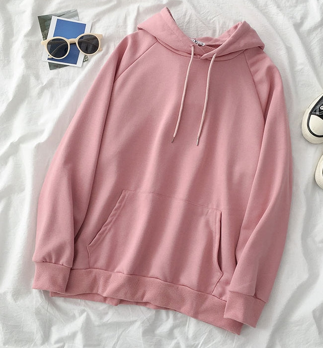 sudadera larga rosa