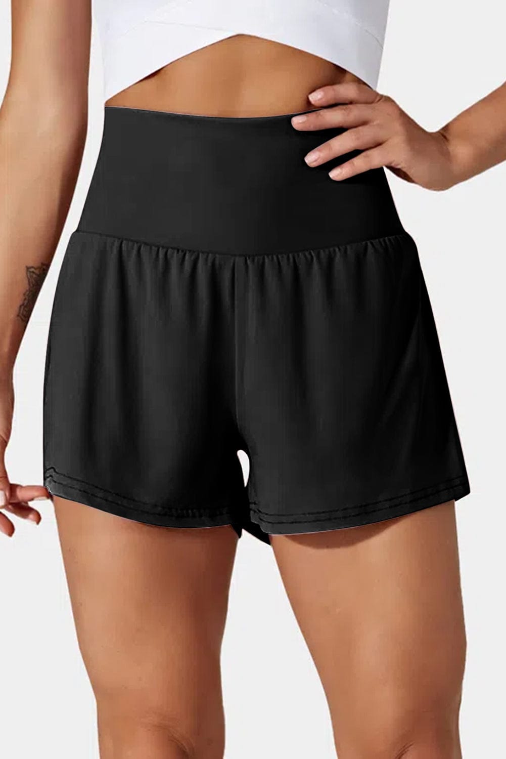 The802Gypsy  Activewear/bottoms TRAVELING GYPSY-Pocketed Wide Waistband Active Shorts