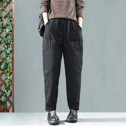 Vintage Winter Cotton Padded Warm Harem Pants