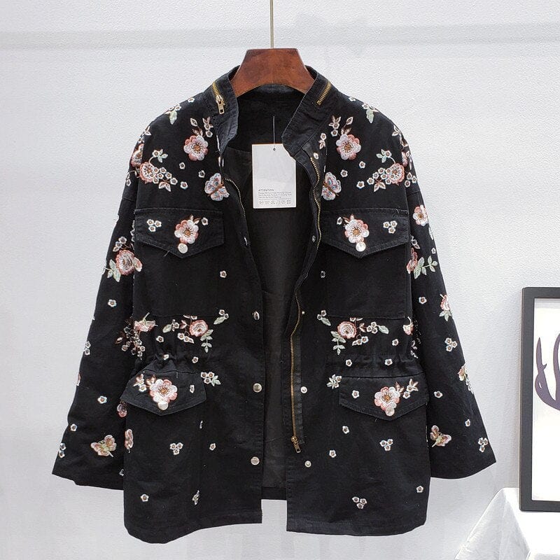 wickedafstore Gardenia Embroidery Coat