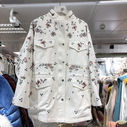 wickedafstore Gardenia Embroidery Coat