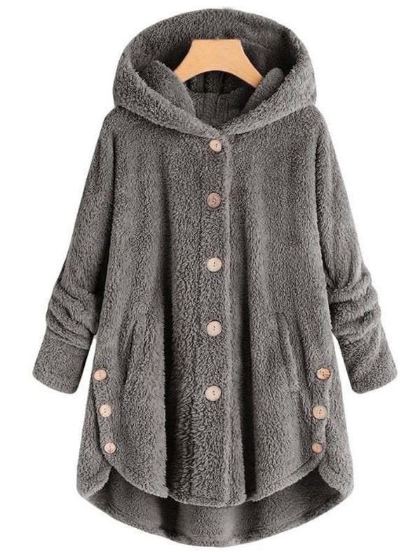 Women Loose Furry Hooded Winter Coat - INS | Online Fashion Free Shipping Clothing, Dresses, Tops, Shoes