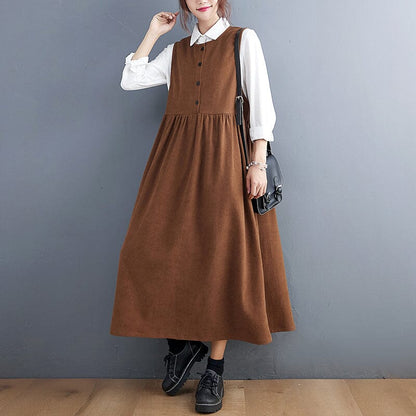 Women Spring Minimalist Casual Sleeveless Dress