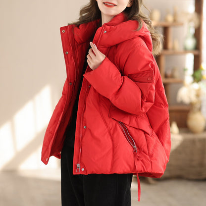 Women Winter Stylish Casual Hooded Down Coat