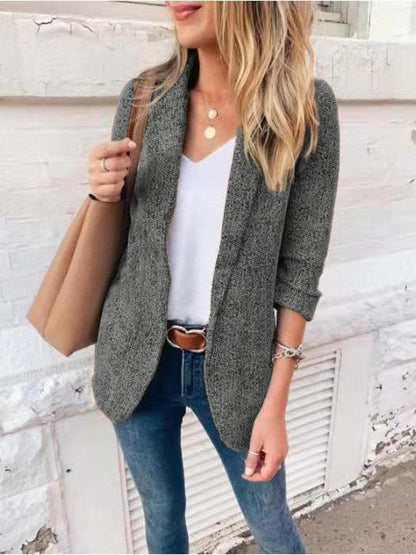 Women's Blazers Temperament Slim Lapel Short Blazer - Blazers - INS | Online Fashion Free Shipping Clothing, Dresses, Tops, Shoes - 20-30 - 24/09/2021 - BLA2109241137