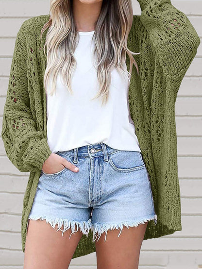 Women's Cardigans Crochet Loose Long Sleeve Knitted Sweater Cardigan - LuckyFash™