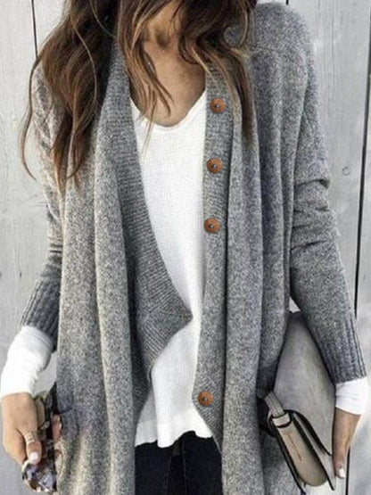 Women's Cardigans One-Breasted Long Sleeve Knitted Cardigan - Cardigans & Sweaters - INS | Online Fashion Free Shipping Clothing, Dresses, Tops, Shoes - 1/11/2021 - 30-40 - CAR2111011176