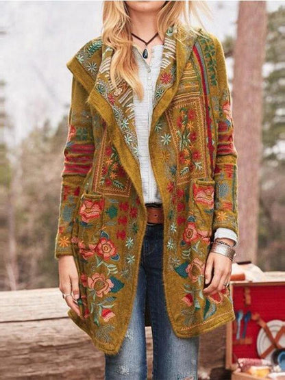 Women's Coats Casual Printed Slim Long Sleeve Coat - Coats & Jackets - INS | Online Fashion Free Shipping Clothing, Dresses, Tops, Shoes - 30/09/2021 - COA2109301190 - Coats & Jackets