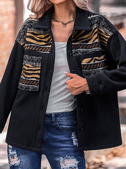 Coats Long Sleeve Fashionable Patchwork Loose Coat - LuckyFash™