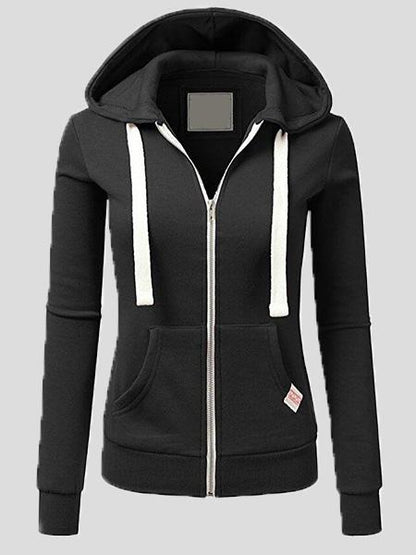 Women's Coats Sports Cardigan Zip Pocket Hooded Jacket - Coats & Jackets - INS | Online Fashion Free Shipping Clothing, Dresses, Tops, Shoes - 20-30 - 24/08/2021 - COA2108251120