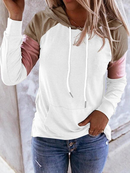 Women's Hoodies Casual Long Sleeve Drawstring Colorblock Hoodie - Hoodies - INS | Online Fashion Free Shipping Clothing, Dresses, Tops, Shoes - 20-30 - 26/08/2021 - Category_Hoodies