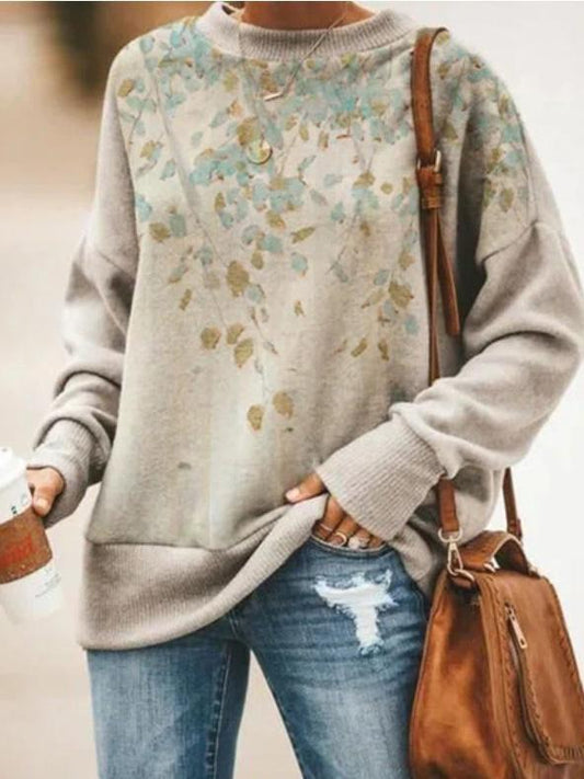 Women's Hoodies Printed Long Sleeve Round Neck Sweatshirt - Hoodies - INS | Online Fashion Free Shipping Clothing, Dresses, Tops, Shoes - 07/09/2021 - 20-30 - Category_Hoodies