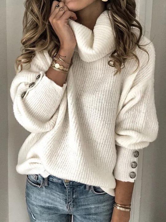 Women's Mock Turtleneck Sweater - LuckyFash™