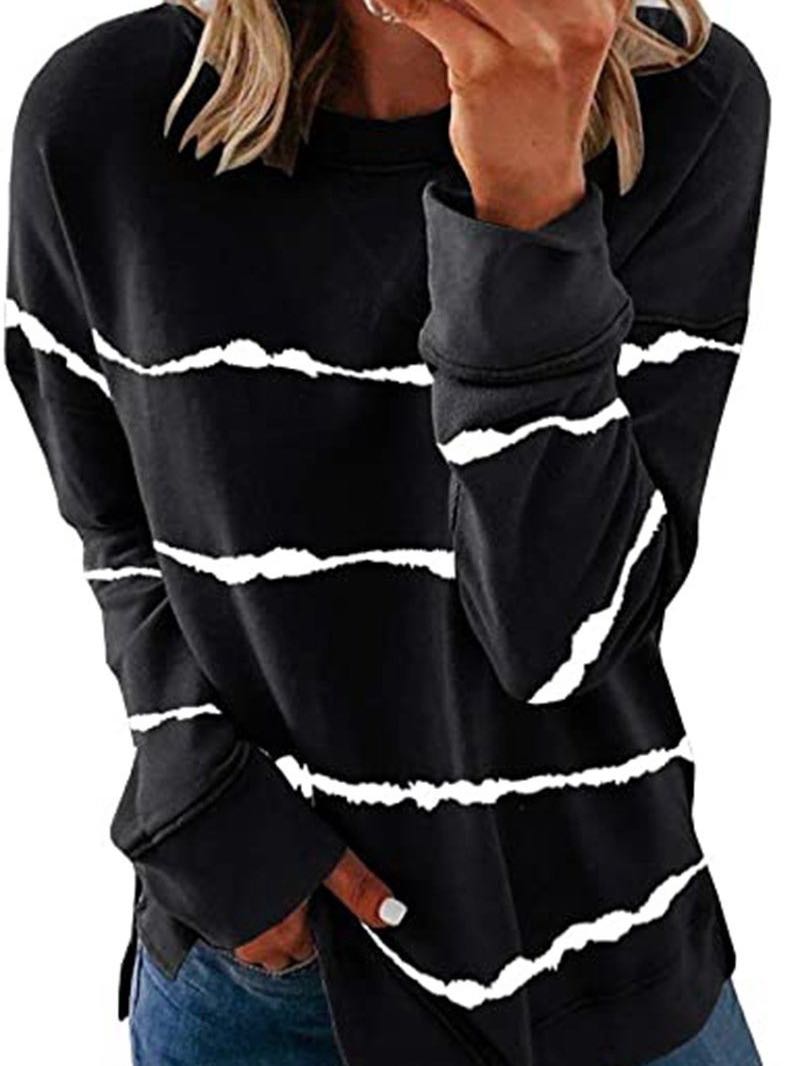 Women'S Striped Long Sleeved Sweatershirts - LuckyFash™