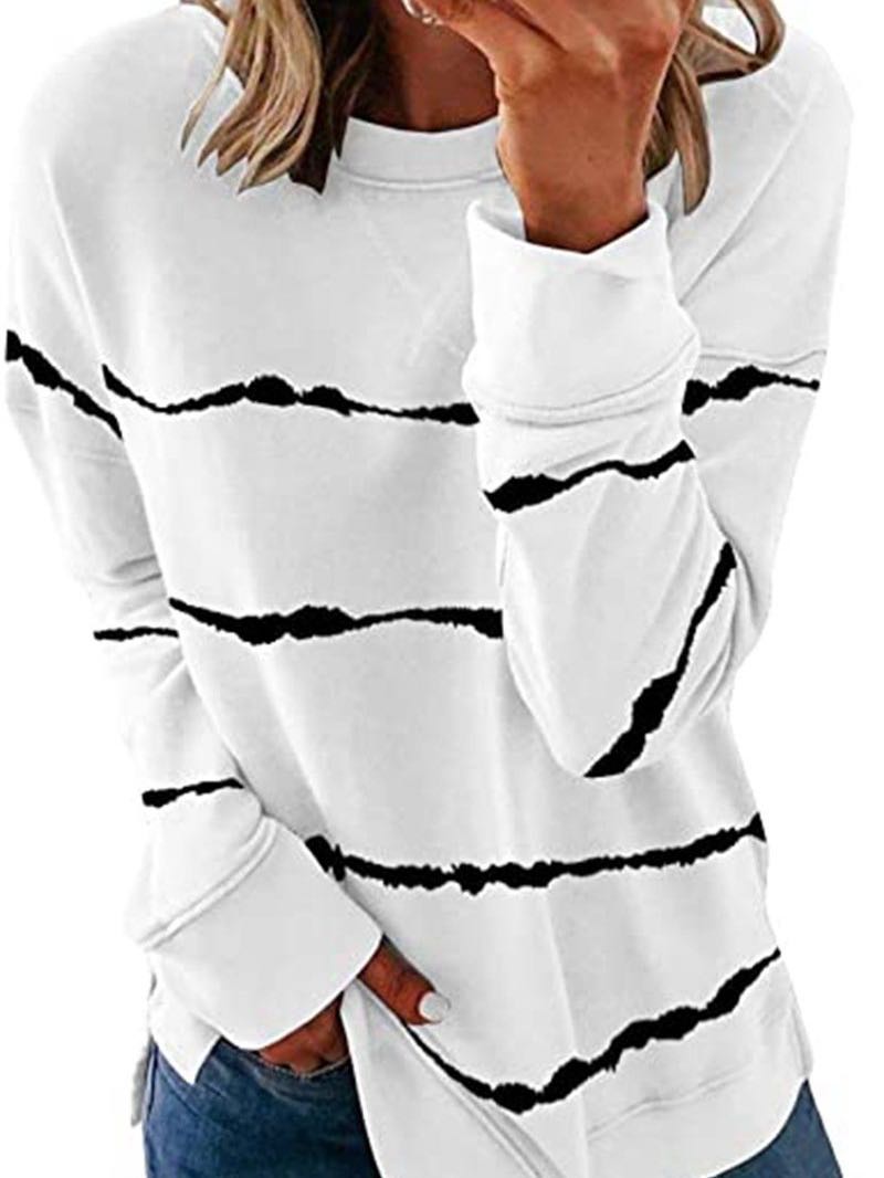 Women'S Striped Long Sleeved Sweatershirts - LuckyFash™