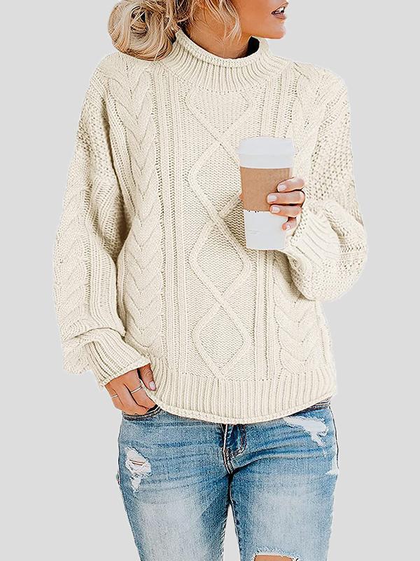 Women's Sweaters Turtleneck Long Sleeve Straight Sweater - LuckyFash™