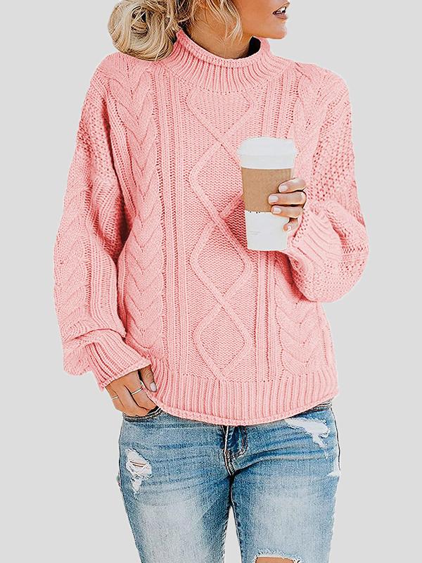 Women's Sweaters Turtleneck Long Sleeve Straight Sweater - LuckyFash™